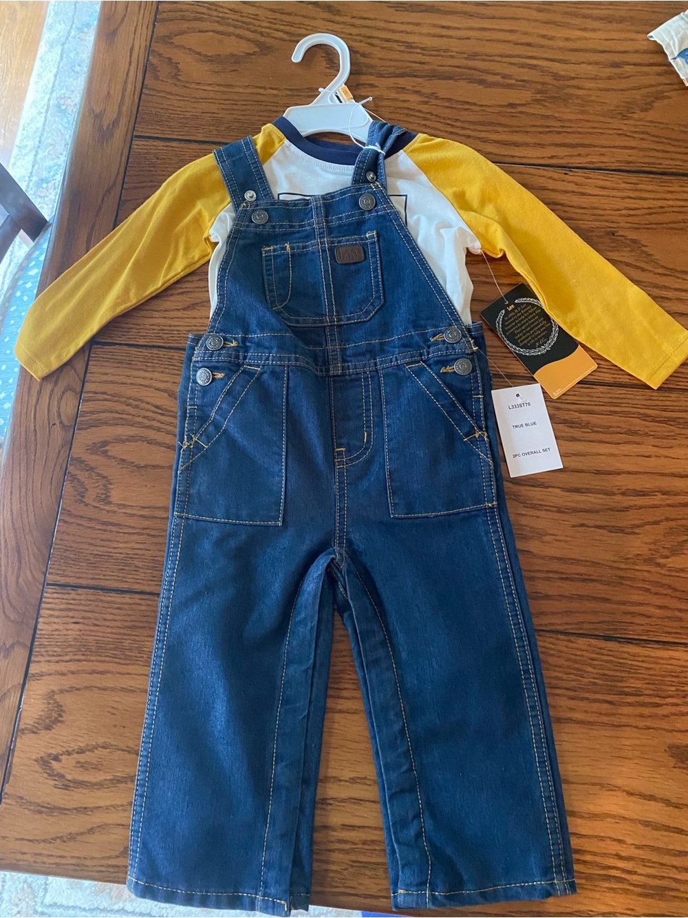 Kids Denim Overalls in Dark Blue